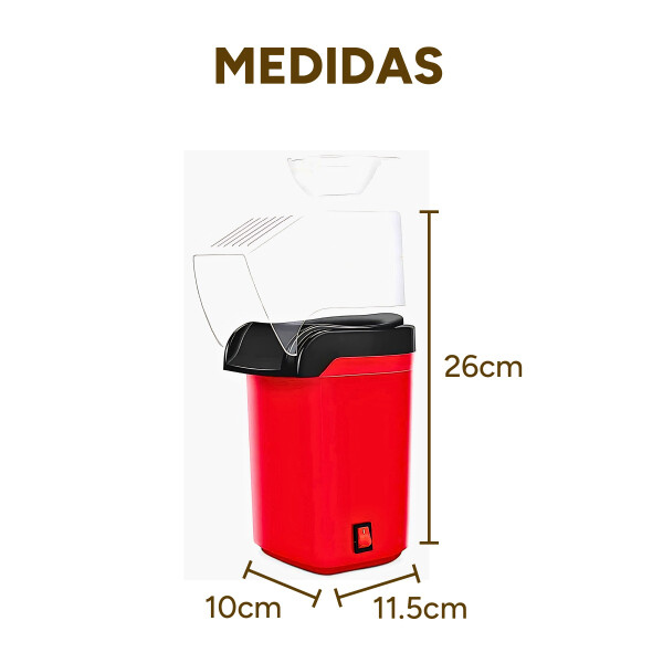 Máquina Para Hacer Pop Popera eléctrica 1200W Sin Aceite Rojo