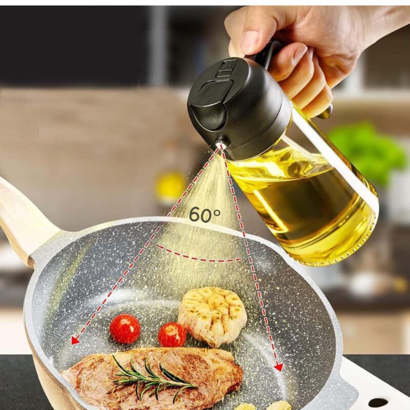 Dispensador Rociador Aceite 2 En 1 Pulverizador Cocina 470ml Negro Dispensador Rociador Aceite 2 En 1 Pulverizador Cocina 470ml Negro