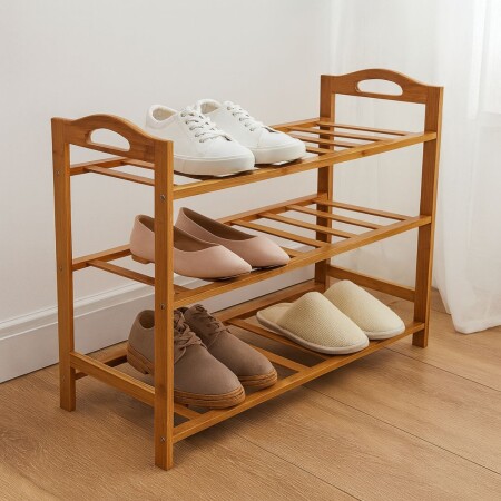 ORGANIZADOR PARA ZAPATOS BAMBU 3 ESTANTES ORGANIZADOR PARA ZAPATOS BAMBU 3 ESTANTES