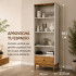 Cristalero ComboHome Estantería Nórdico 2 Puertas 1 Cajón Blanco 1