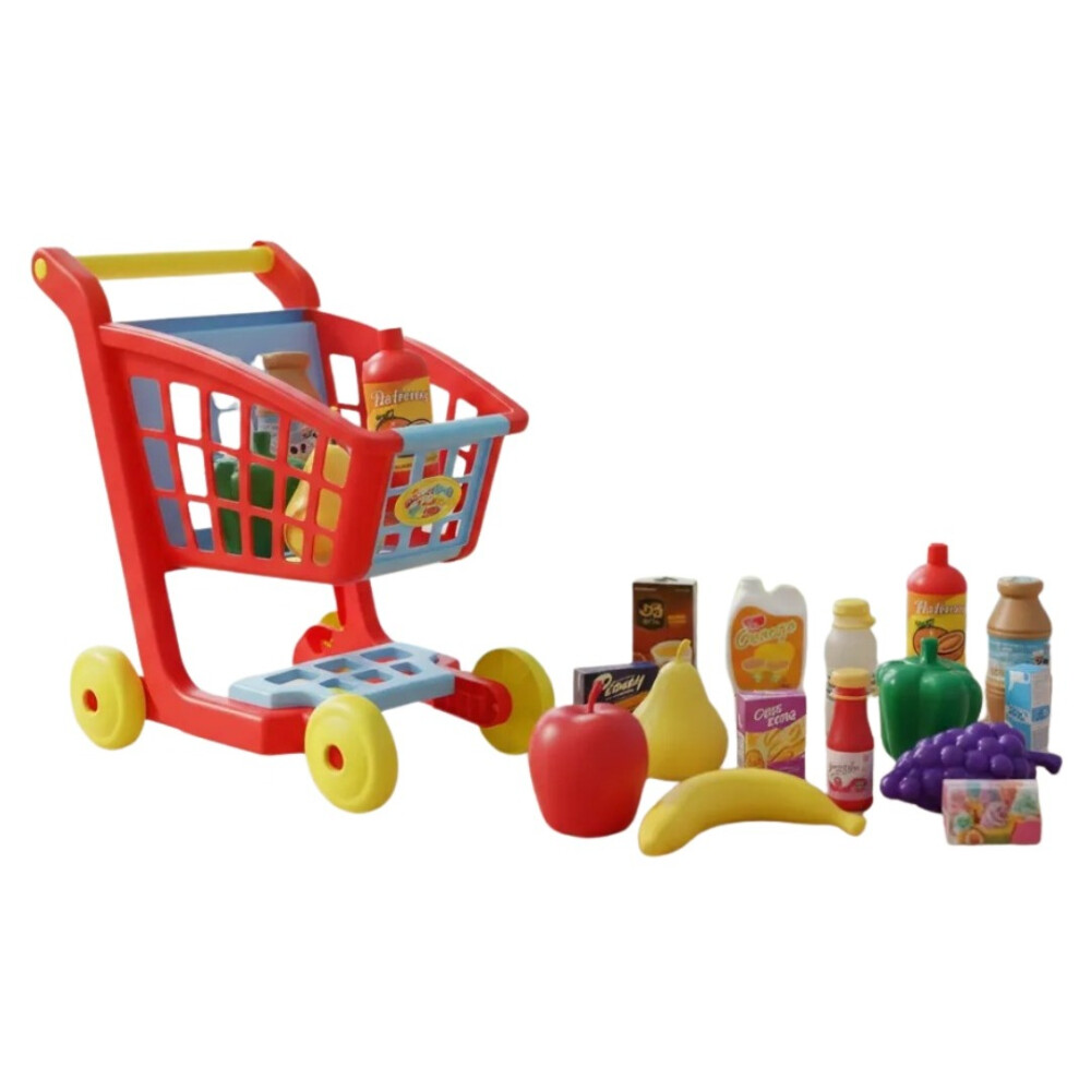 Carrito de supermercado infantil con accesorios. Carrito de supermercado infantil con accesorios.