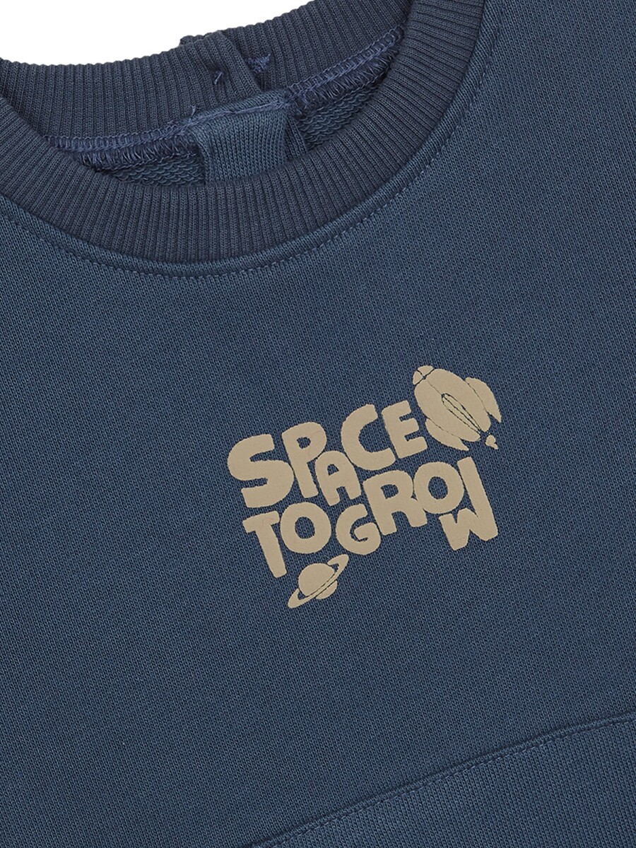 Sudadera Con Print Space Petroleo