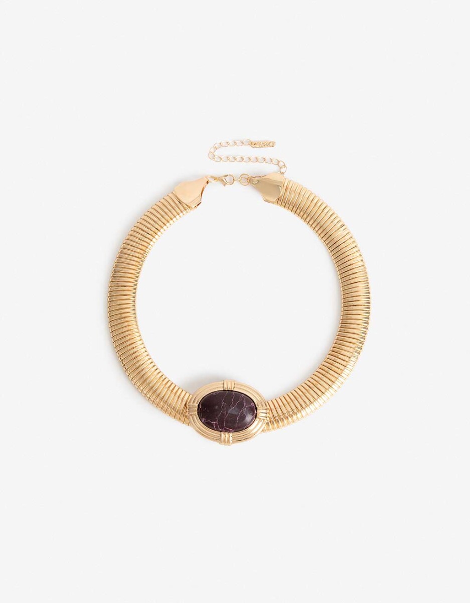 Collares Cortos Piedra Vintage 
