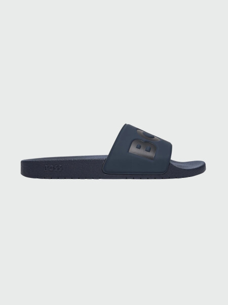 BOSS - Sandalias Italianas con Logo Azul navy
