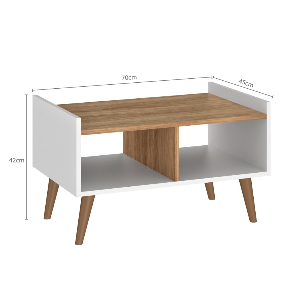 Mesa Ratona Retro Nordik Negro y Miel