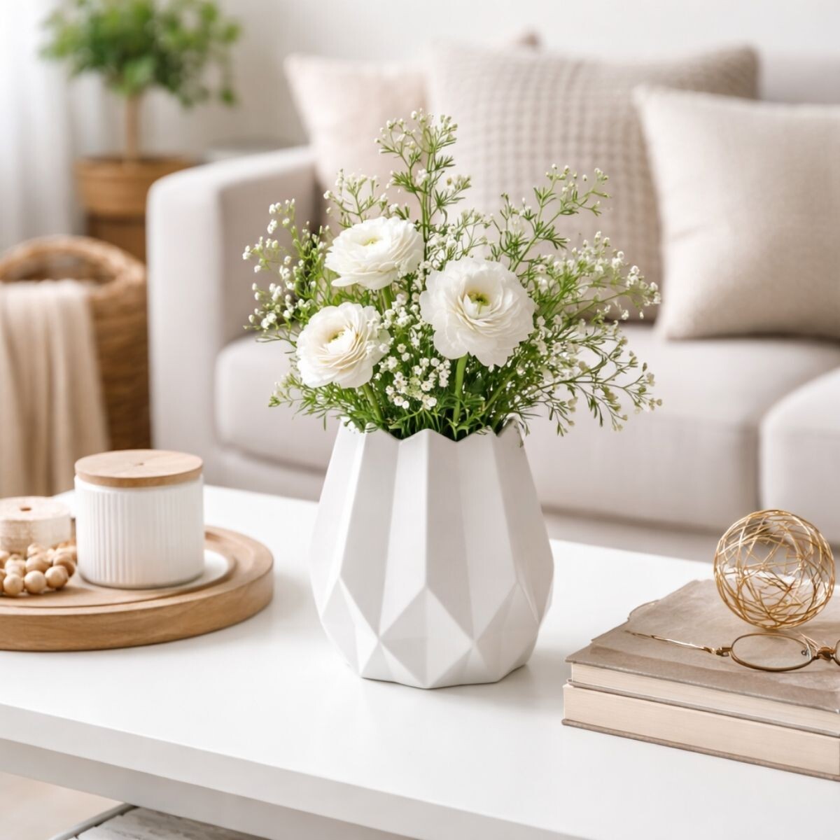 DECORACION ORIGAMI Blanco Extra Large 