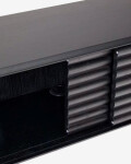 Mueble TV Lenon 200 x 57 cm de madera maciza y chapa de roble negro