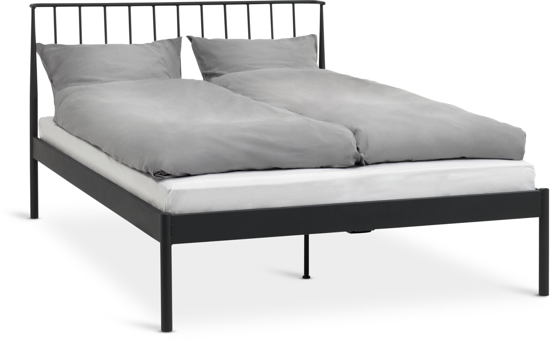 Estructura cama ABILDRO 2 Plazas 140x200 negro 