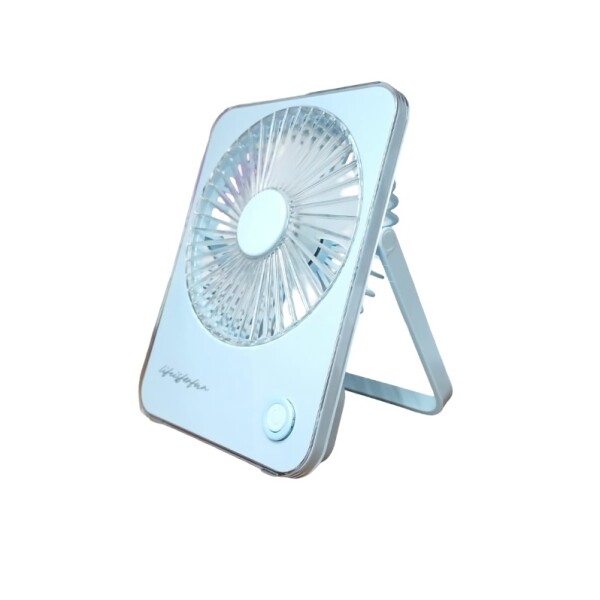 Ventilador plegable inalámbrico celeste