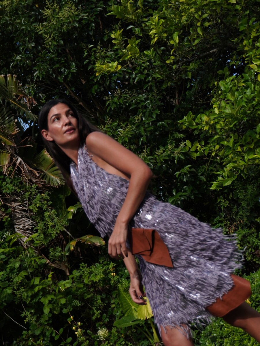 Mini Fringes Dress - Lila 