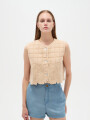 Chaleco Pufia Beige Claro