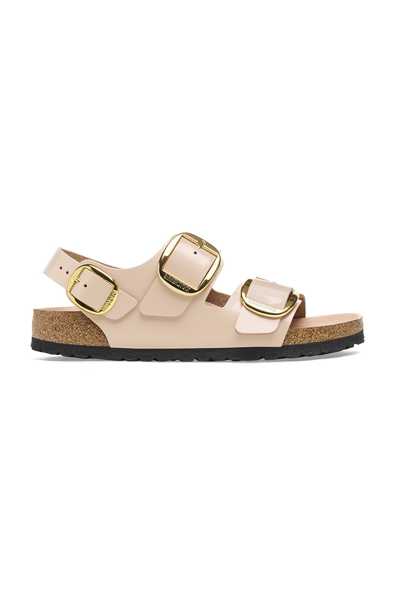 Sandalia Milano Bb Lena High Shine New Beige Hex - Estrecho New Beige
