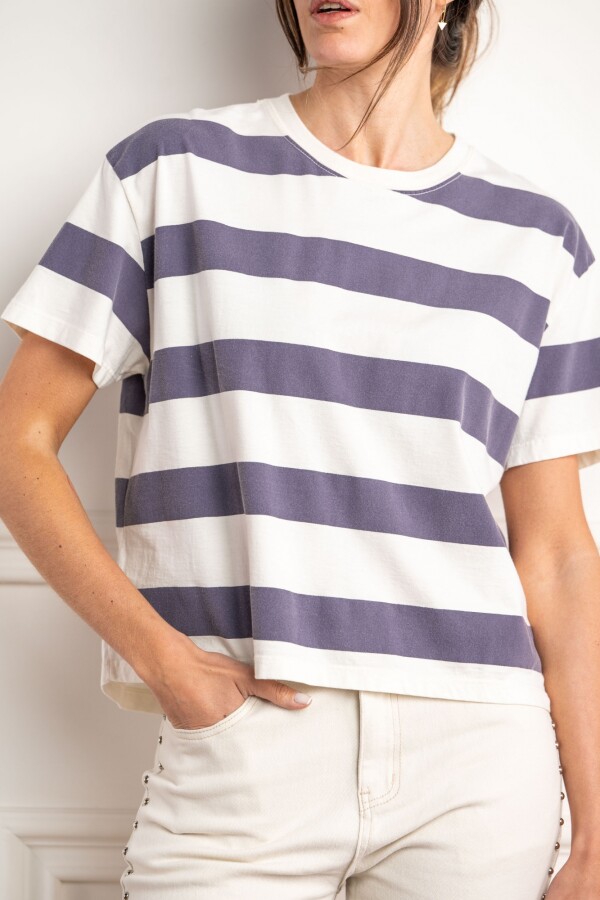 Remera Rayas Violeta