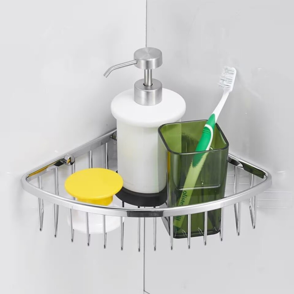 Organizador de baño Esquinero Bronce Cromado Brillante Organizador De Baño Esquinero Bronce Cromado Brillante