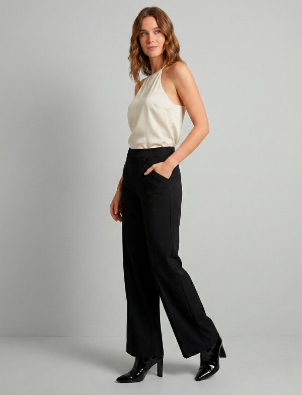 Pantalon Wide Leg NEGRO