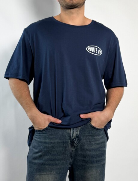 Remera oversize con estampa Polino Azul