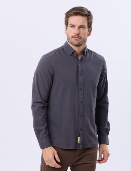 CAMISA LISA LAVADA Azul
