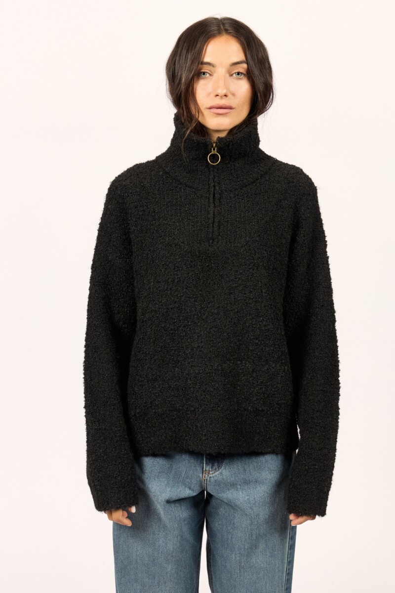 SWEATER SOL ZIPPY SWEATER J-negro