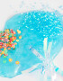 Lúdico Slime Con Accesorios Para Customizar - Azul Celeste