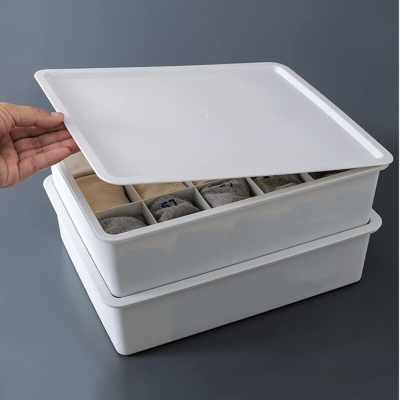 Organizador caja con divisiones blanco ropa Interior Organizador caja con divisiones blanco ropa Interior