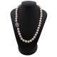 Collar perlas de cultivo y broche oro 18k 2 tonos con brillante y diamantes. Collar perlas de cultivo y broche oro 18k 2 tonos con brillante y diamantes.