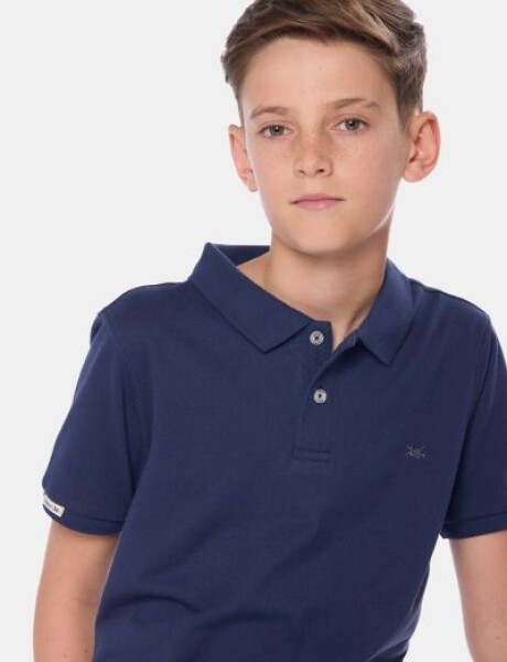 REMERA POLO PIQUE LISA Azul