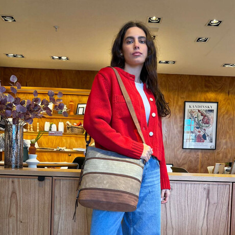 Bandolera Budapest Plomo, Cemento, Tostado Y Habano