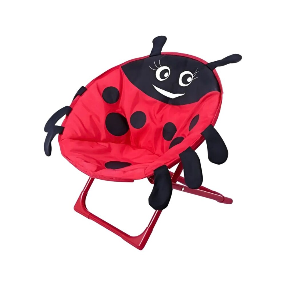Silla Honguito Infantil Plegable de Metal Mariquita