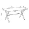 JGO MESA RECT P/JARDIN BEIGE COMB 7PZAS Unica