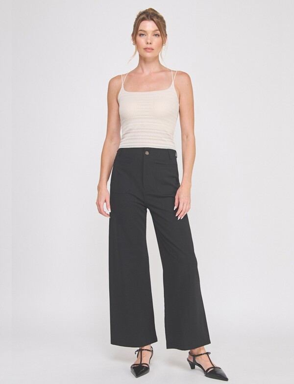 Top Crop Texturado Con Breteles Dobles Cruzdos BEIGE CLARO