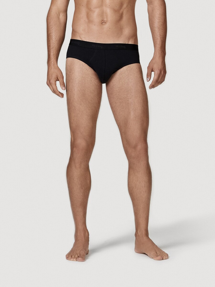 KIT DE 2 CALZONCILLOS SLIP CON ELASTANO - NEGRO 