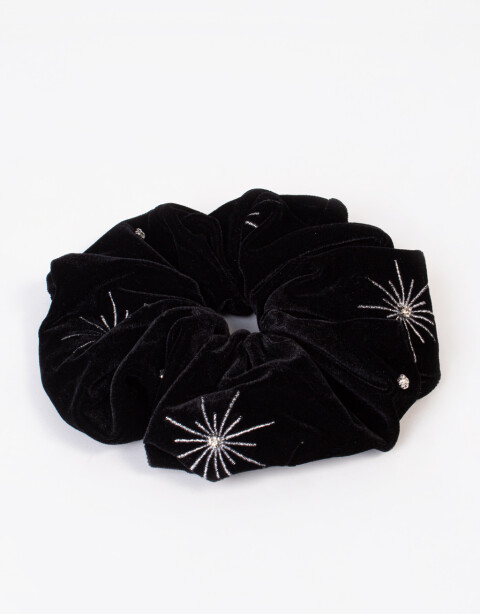 Skunzies Strass Srunchie Con Soles - Negro