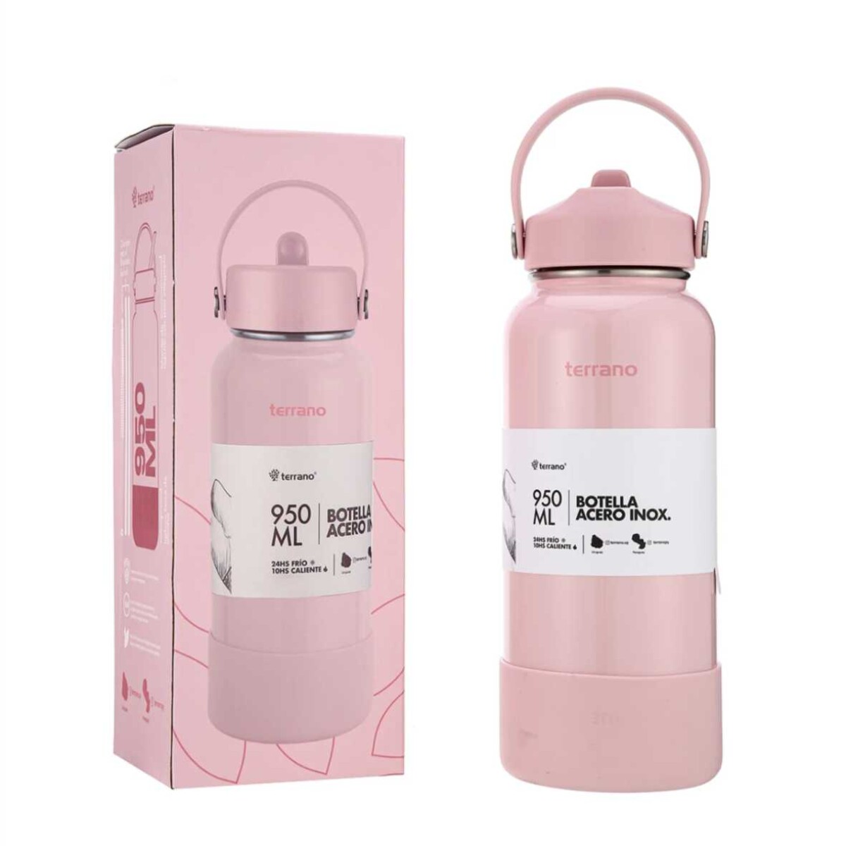 BOTELLA TÉRMICA TERRANO 950ML - ROSA METALIZADO RT 