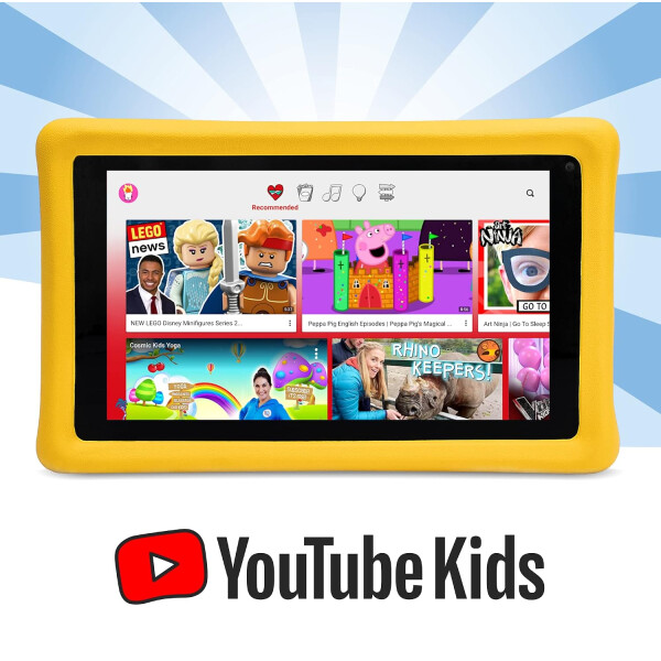 Tablet Infantil 7" Kids Mickey Frozen Cars Toy Story + Auricular AMARILLO