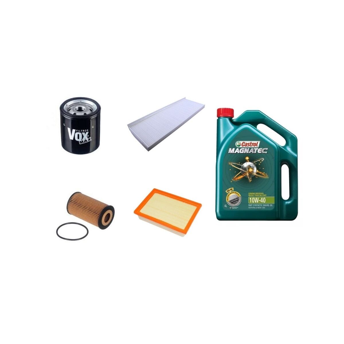 KIT DE FILTROS Y ACEITE 10W40 CASTROL 
