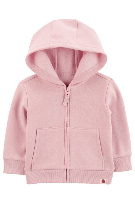 Campera de algodón con felpa, rosada Campera de algodón con felpa, rosada