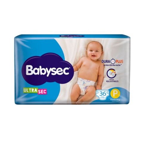 Pañales Babysec UltraSec P x36