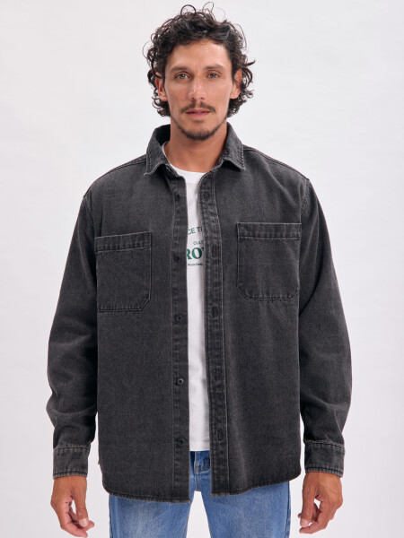 Sobrecamisa jean Negro