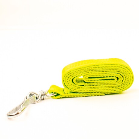 Cabresto de cinta con mosqueton Verde limon