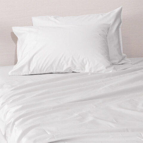 Juego Sábanas Blancas Queen Textil Hogar 300 Hilos Algodón U