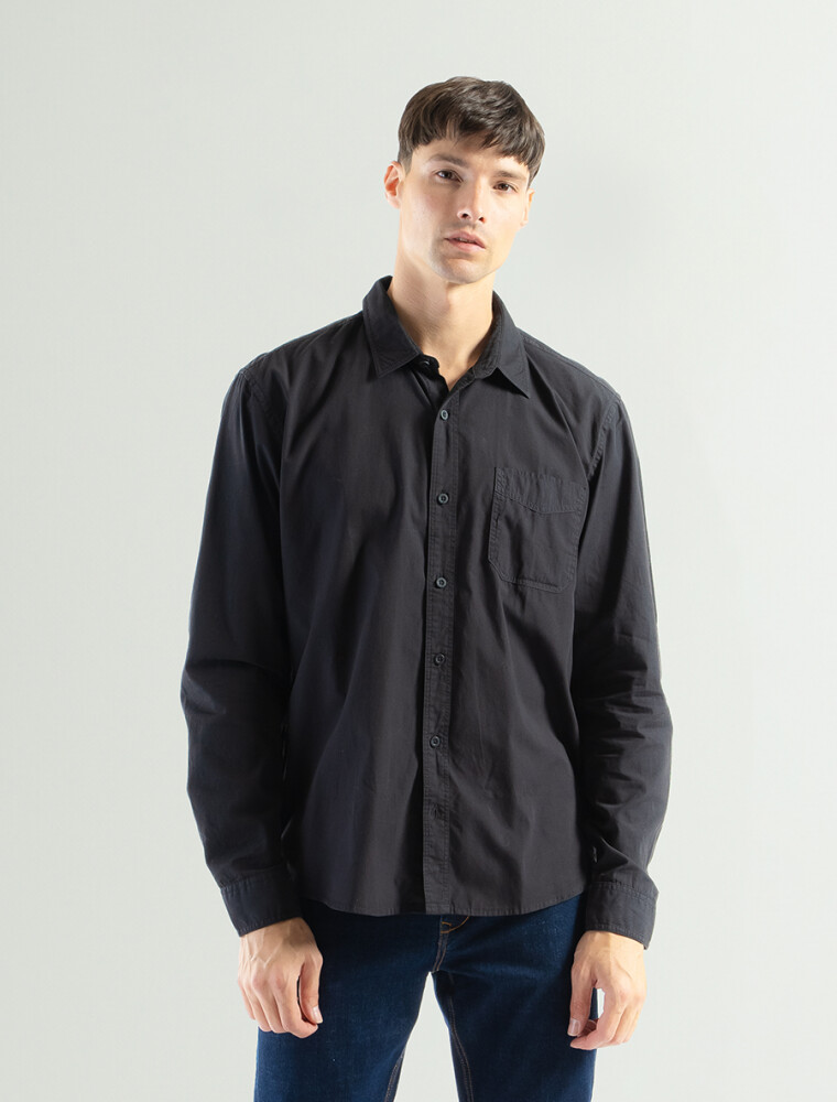 Camisa Algodón Texas Negro