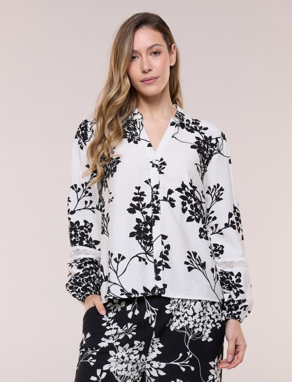 Conjunto De Camisa Y Pantalón En Contraste NEGRO/MULTI