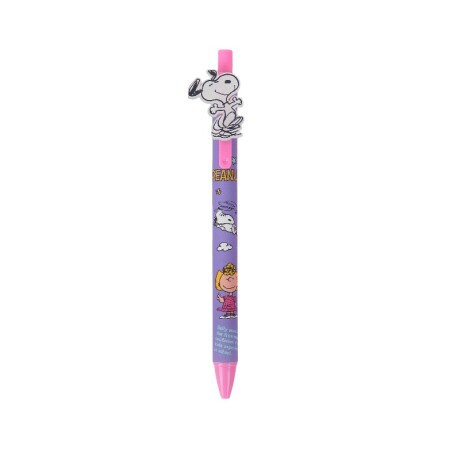 Lapicera retráctil Snoopy rosa
