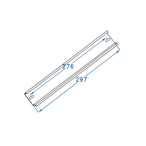 Riel omega din para 4 módulos, 10cm de largo GR7308