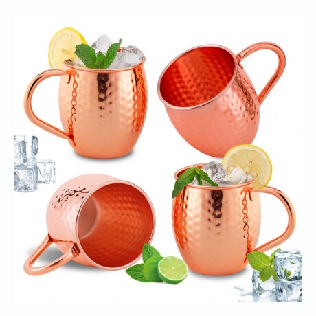 Set De 4 Jarros Para Tragos CUORI Moscú Capacidad 550ML Acero Inoxidable Set De 4 Jarros Para Tragos CUORI Moscú Capacidad 550ML Acero Inoxidable