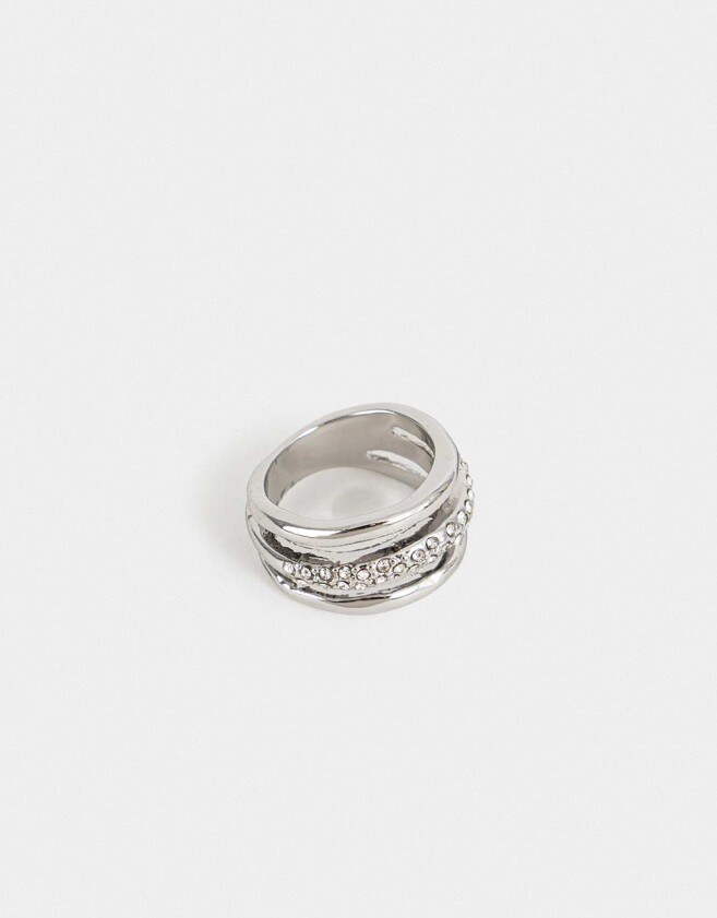 Anillos Medianos y Grandes Metal diferenciado Anillo De Metal - Plateado