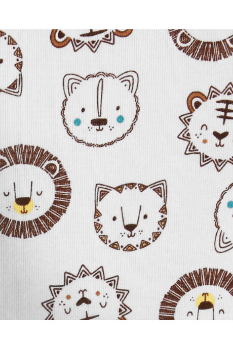 Set tres piezas de algodón, pantalón, buzo y body, diseño tigre Sin color