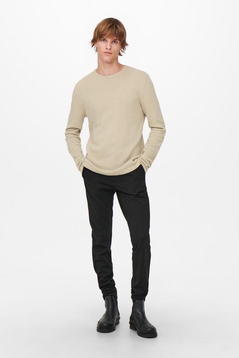 Sweater Tejido Con Textura Silver Lining