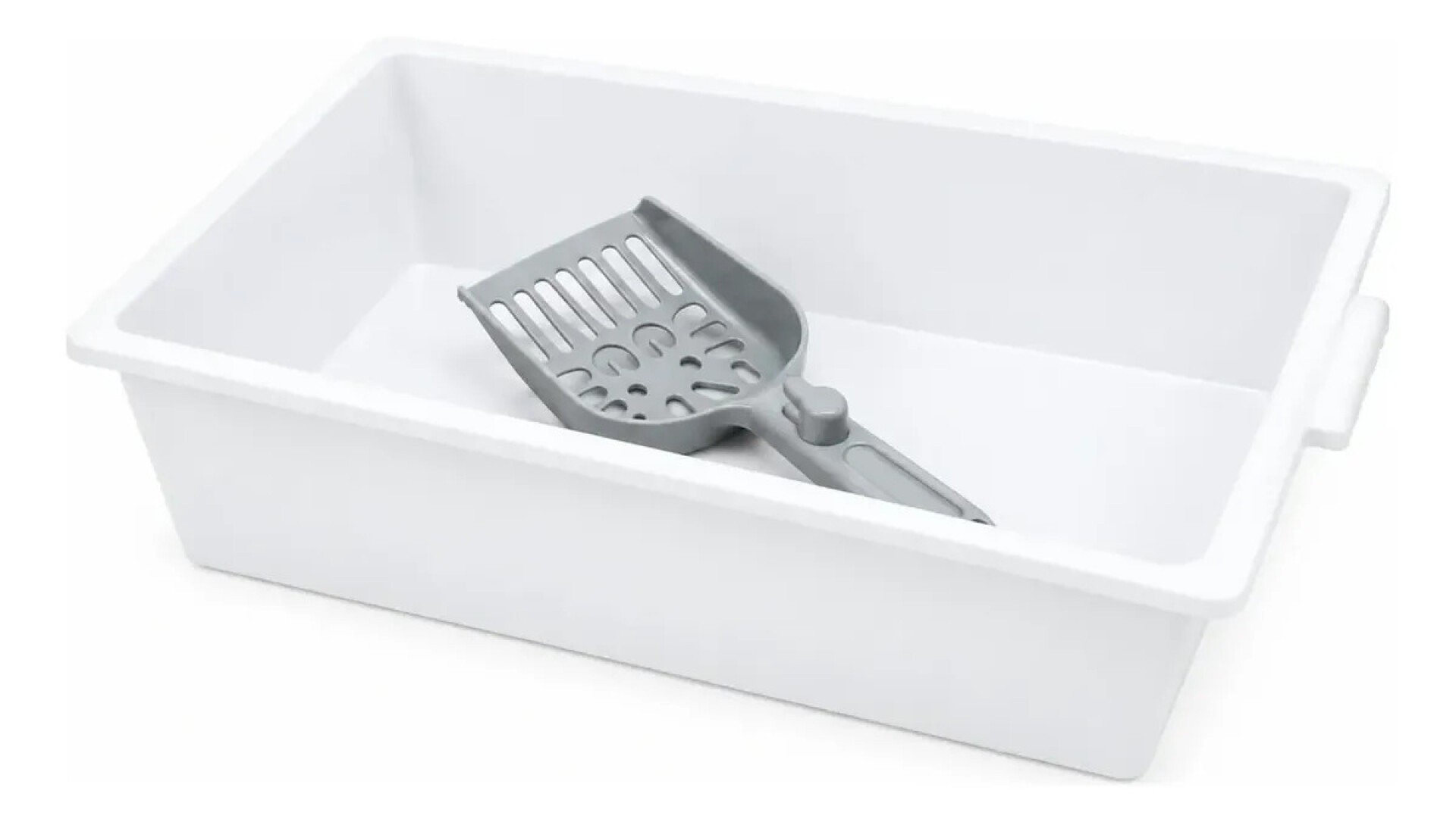 Bandeja Sanitaria Para Gatos Con Pala - BLANCO 