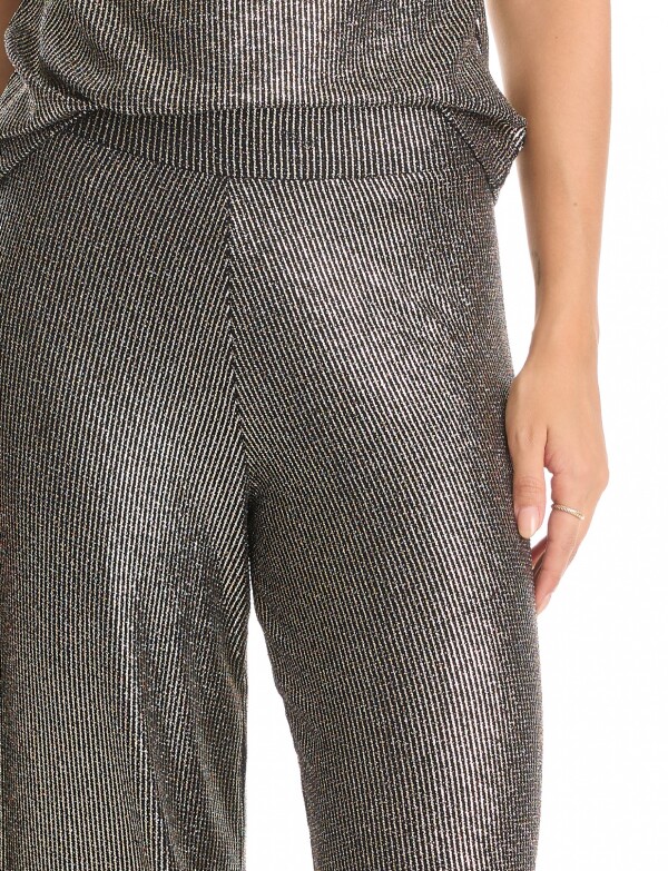Pantalon Metalizado NEGRO/DORADO